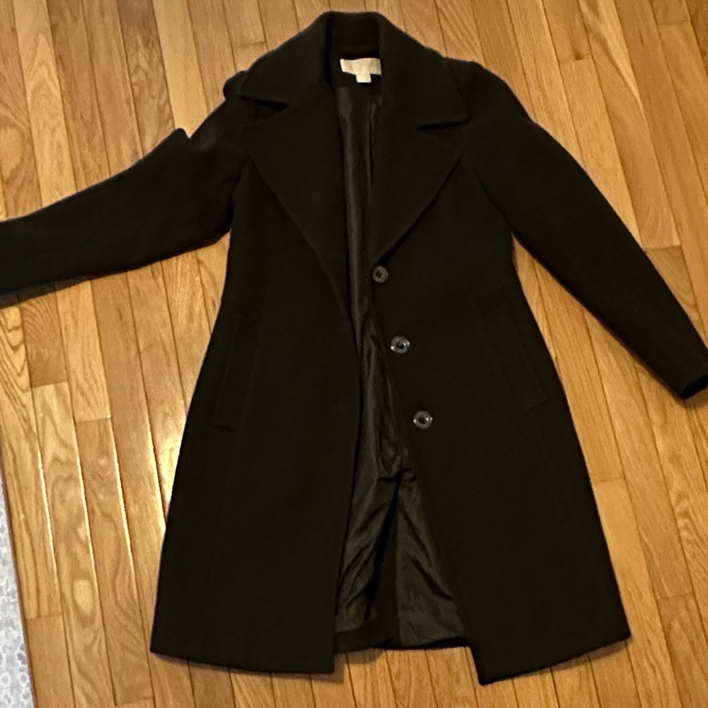 Olive green peacoat